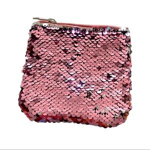 Pink Sequins coin bag new